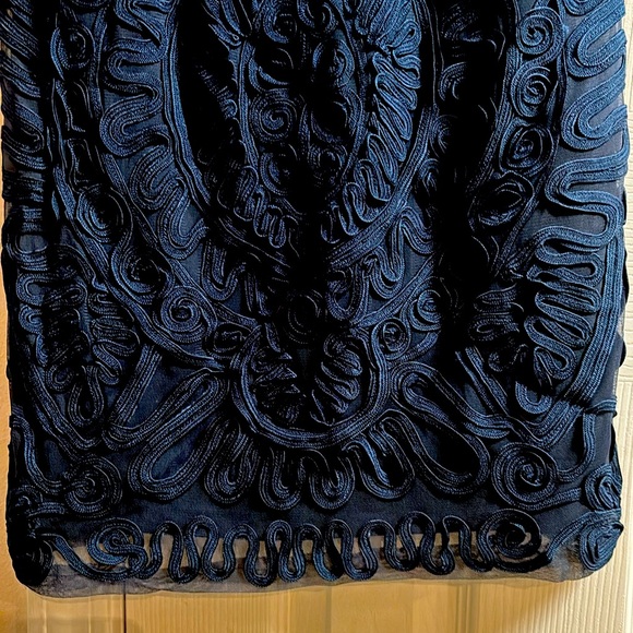 J S Collections Navy Sheath Midi Dress Size 8 - Picture 5 of 12